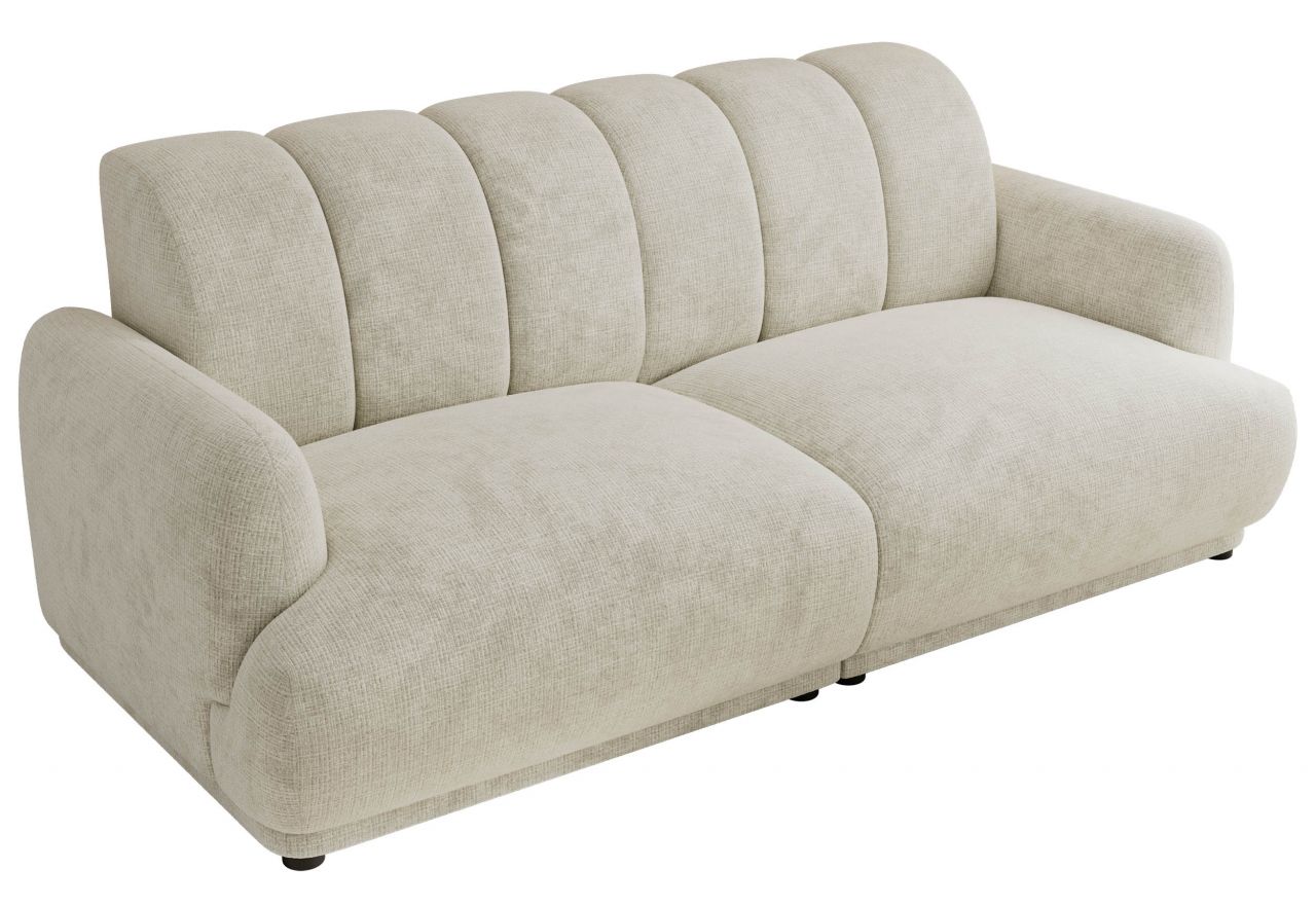 Sofa GERRA - kremowy, szenil grubo tkany