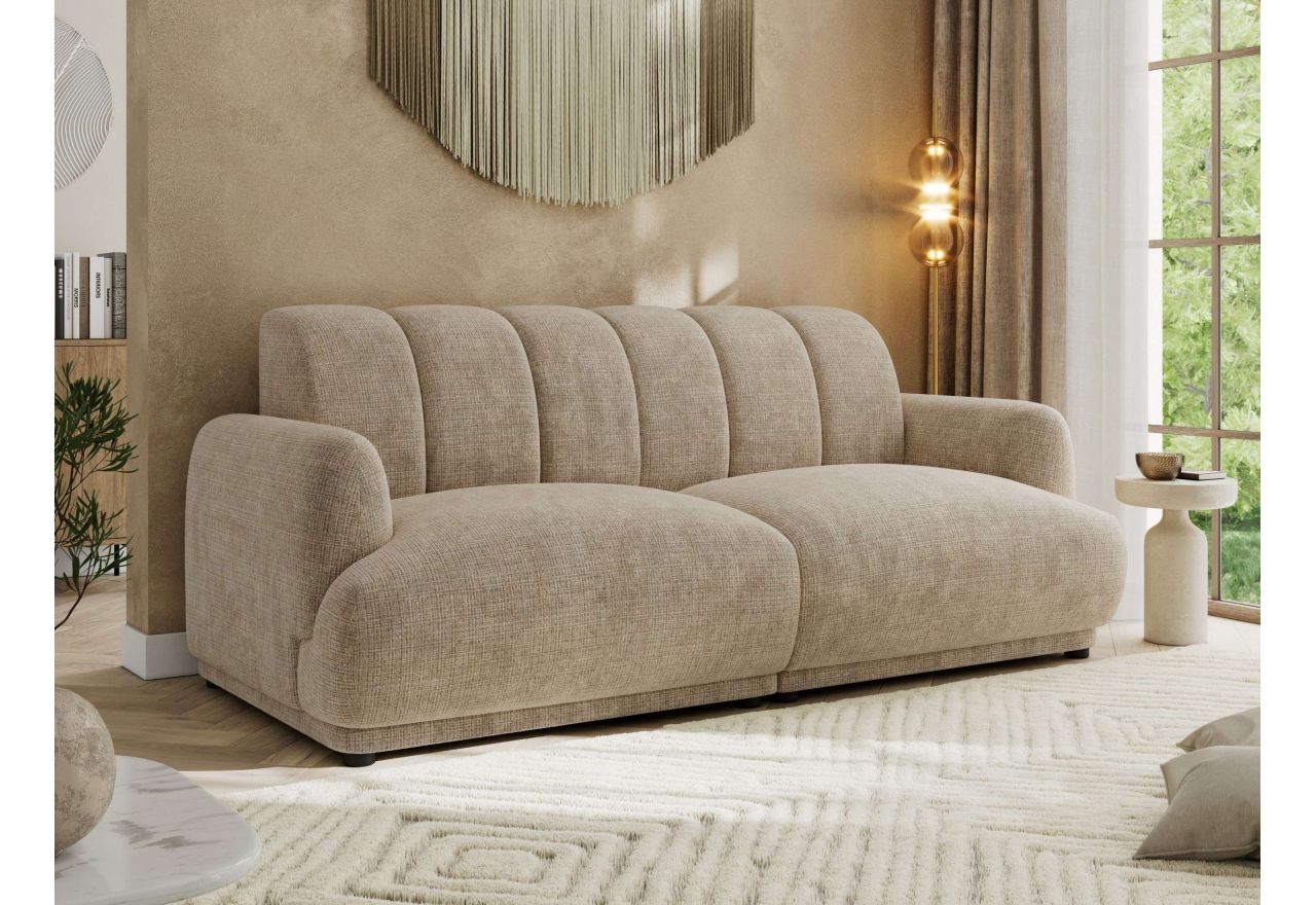 Sofa GERRA - beżowy, szenil grubo tkany