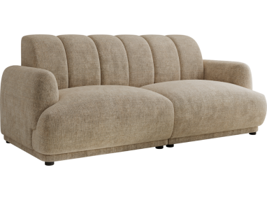 Sofa GERRA - beżowy, szenil grubo tkany