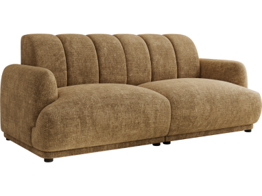 Sofa GERRA - jasnobrązowy, szenil grubo tkany