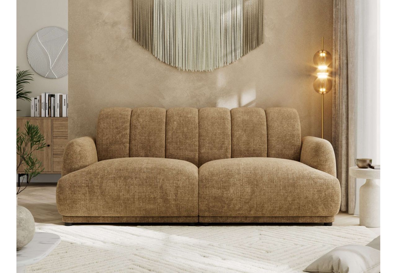 Sofa GERRA - jasnobrązowy, szenil grubo tkany