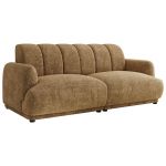 Sofa GERRA - jasnobrązowy, szenil grubo tkany