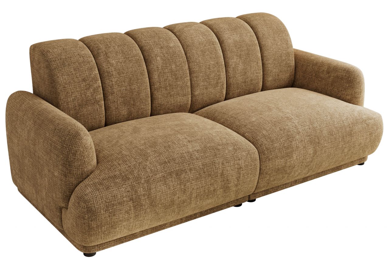 Sofa GERRA - jasnobrązowy, szenil grubo tkany