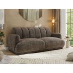 Sofa GERRA - brązowy, szenil grubo tkany