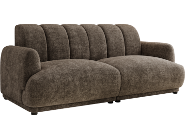 Sofa GERRA - brązowy, szenil grubo tkany