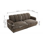 Sofa GERRA - brązowy, szenil grubo tkany