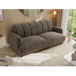 Sofa GERRA - brązowy, szenil grubo tkany