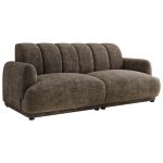 Sofa GERRA - brązowy, szenil grubo tkany