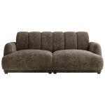 Sofa GERRA - brązowy, szenil grubo tkany