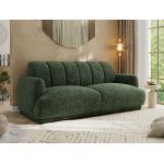 Sofa GERRA - ciemnozielony, szenil grubo tkany