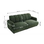 Sofa GERRA - ciemnozielony, szenil grubo tkany