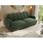 Sofa GERRA - ciemnozielony, szenil grubo tkany