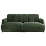 Sofa GERRA - ciemnozielony, szenil grubo tkany