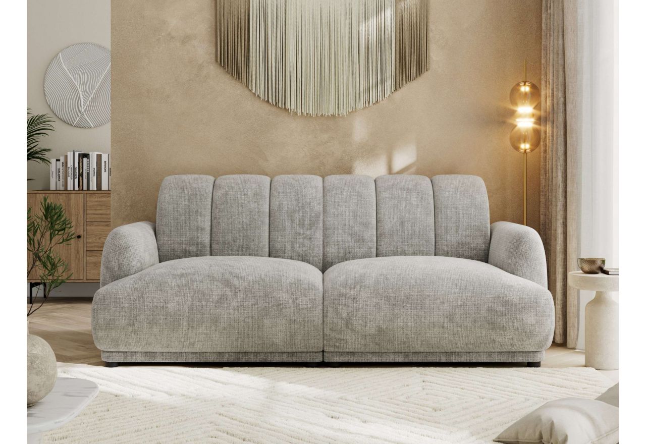 Sofa GERRA - jasnoszary, szenil grubo tkany