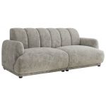 Sofa GERRA - jasnoszary, szenil grubo tkany