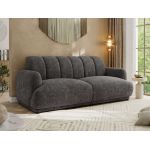 Sofa GERRA - ciemnoszary, szenil grubo tkany