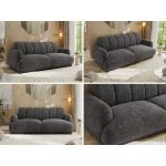 Sofa GERRA - ciemnoszary, szenil grubo tkany