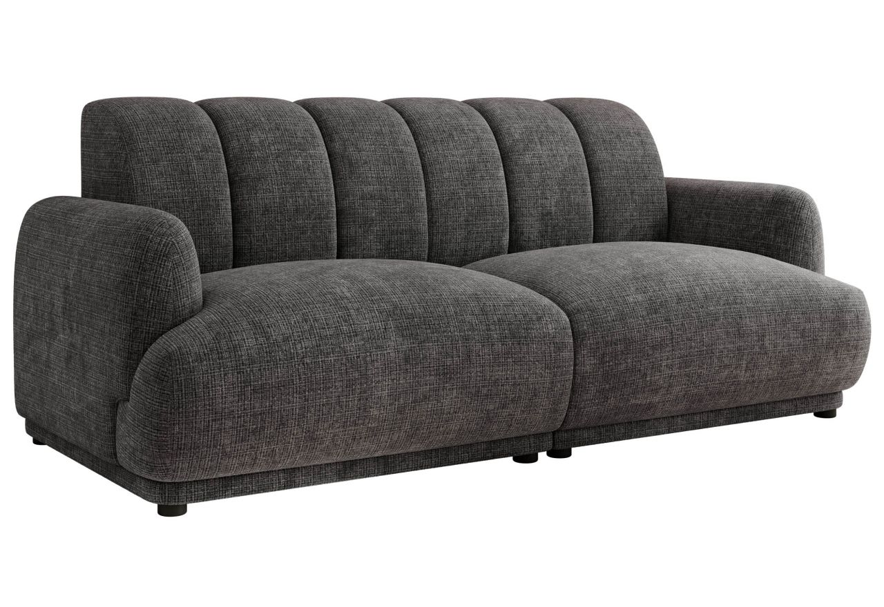 Sofa GERRA - ciemnoszary, szenil grubo tkany