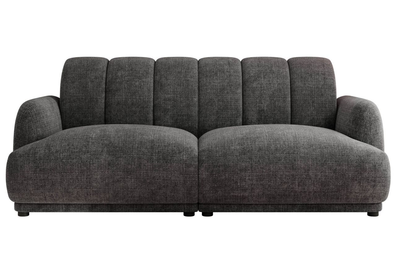 Sofa GERRA - ciemnoszary, szenil grubo tkany