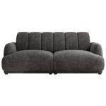 Sofa GERRA - ciemnoszary, szenil grubo tkany
