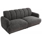 Sofa GERRA - ciemnoszary, szenil grubo tkany