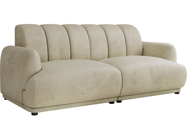 Sofa GERRA - kremowy, welwet