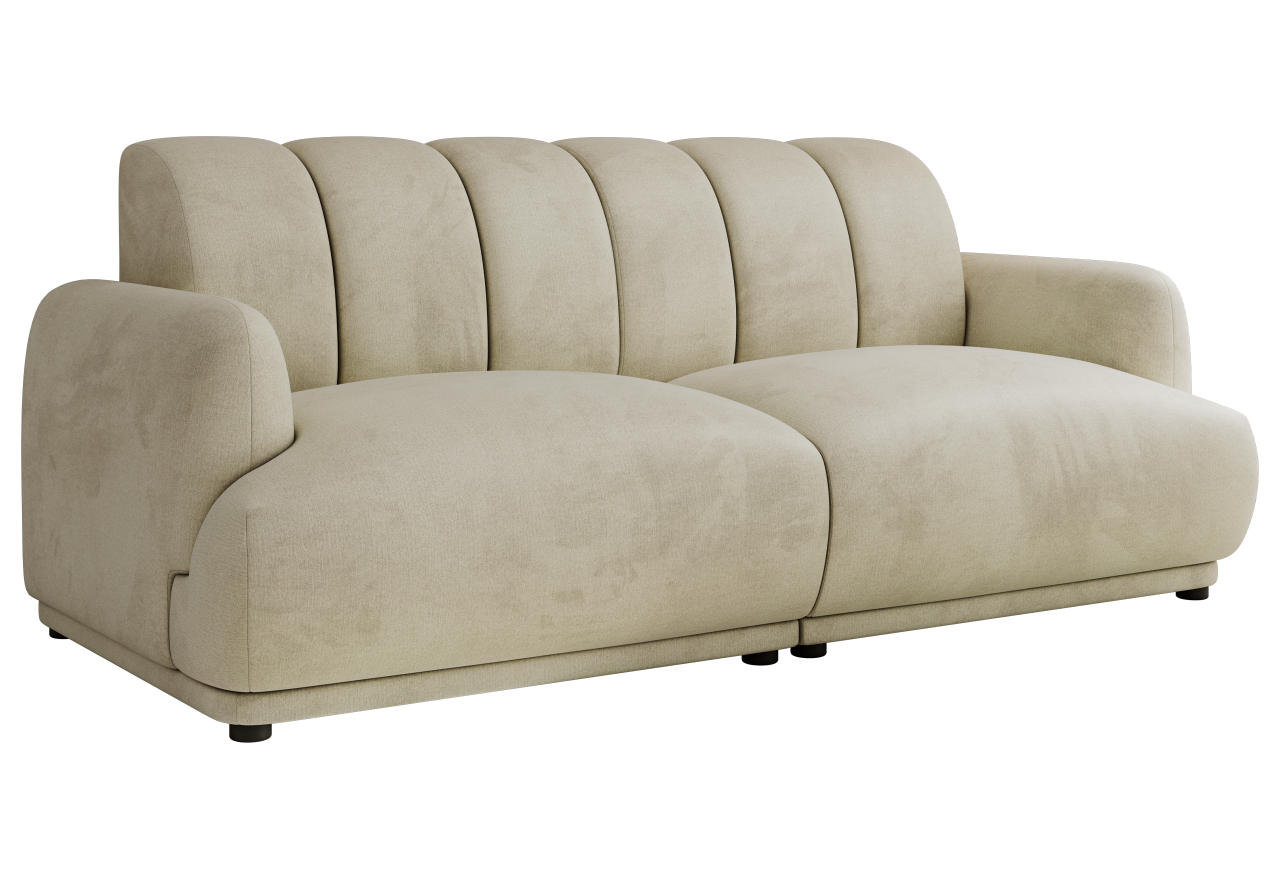 Sofa GERRA - kremowy, welwet