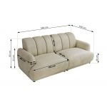 Sofa GERRA - kremowy, welwet