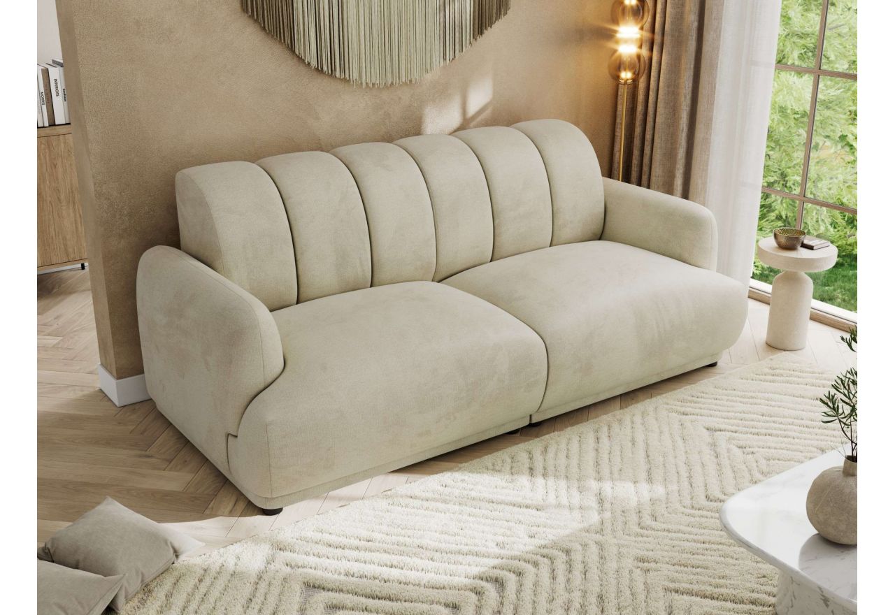 Sofa GERRA - kremowy, welwet