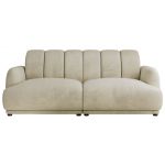 Sofa GERRA - kremowy, welwet