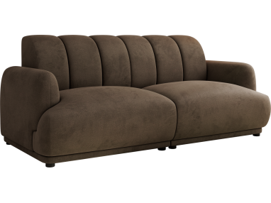 Sofa GERRA - brązowy, welwet