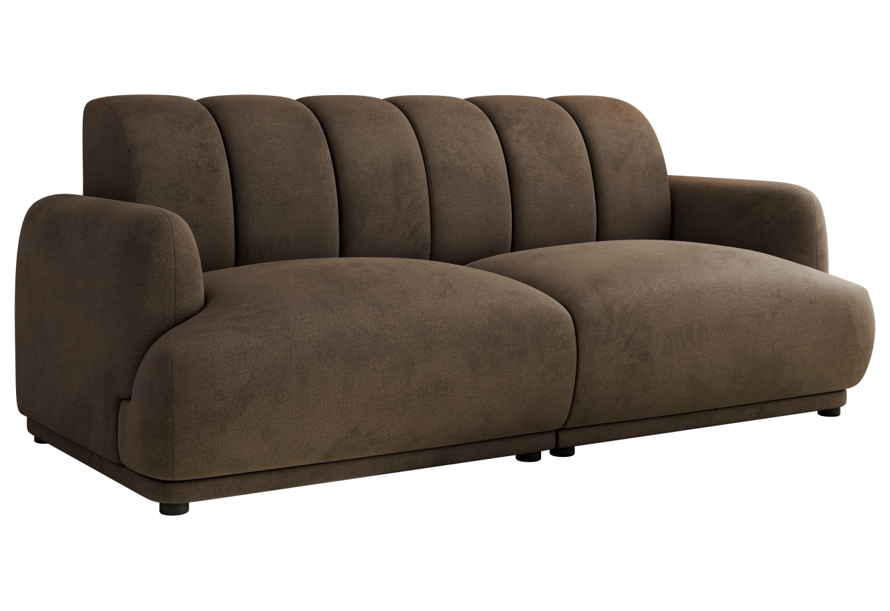 Sofa GERRA - brązowy, welwet