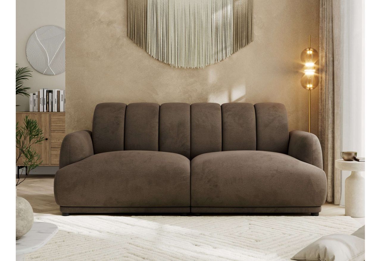 Sofa GERRA - brązowy, welwet