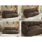 Sofa GERRA - brązowy, welwet