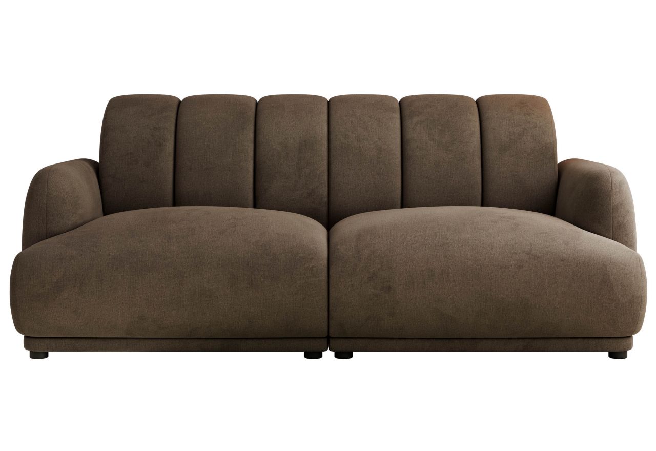 Sofa GERRA - brązowy, welwet