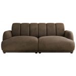 Sofa GERRA - brązowy, welwet