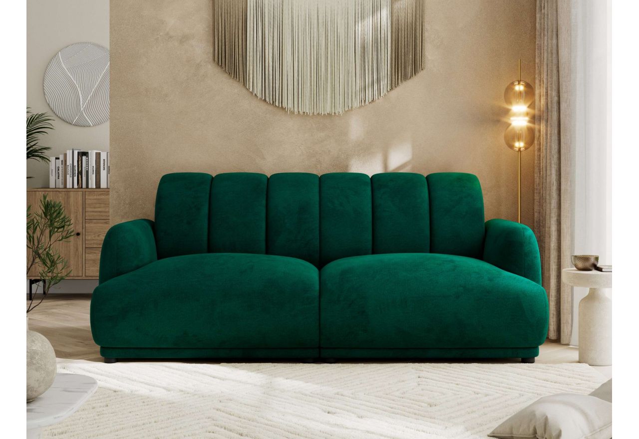 Sofa GERRA - ciemnozielony, welwet