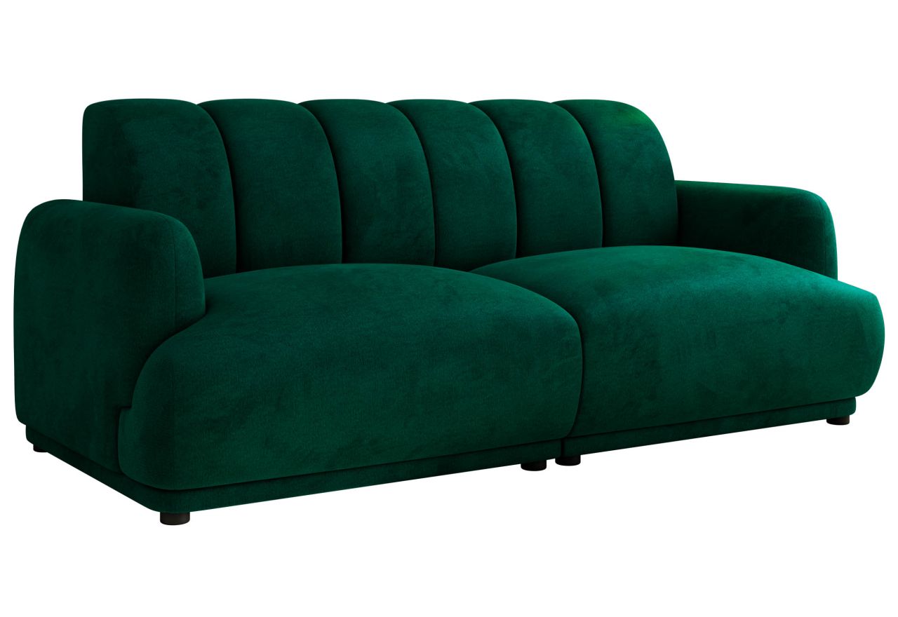 Sofa GERRA - ciemnozielony, welwet