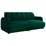 Sofa GERRA - ciemnozielony, welwet