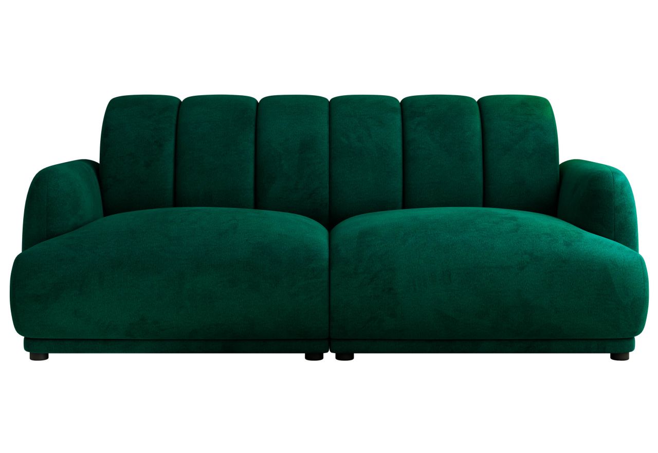 Sofa GERRA - ciemnozielony, welwet