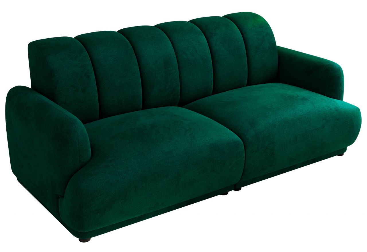Sofa GERRA - ciemnozielony, welwet