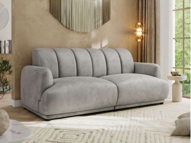 Sofa GERRA - jasnoszary, welwet