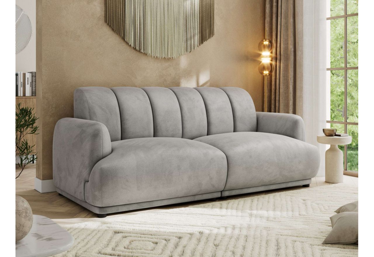Sofa GERRA - jasnoszary, welwet