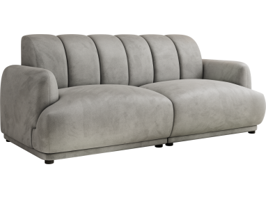 Sofa GERRA - jasnoszary, welwet