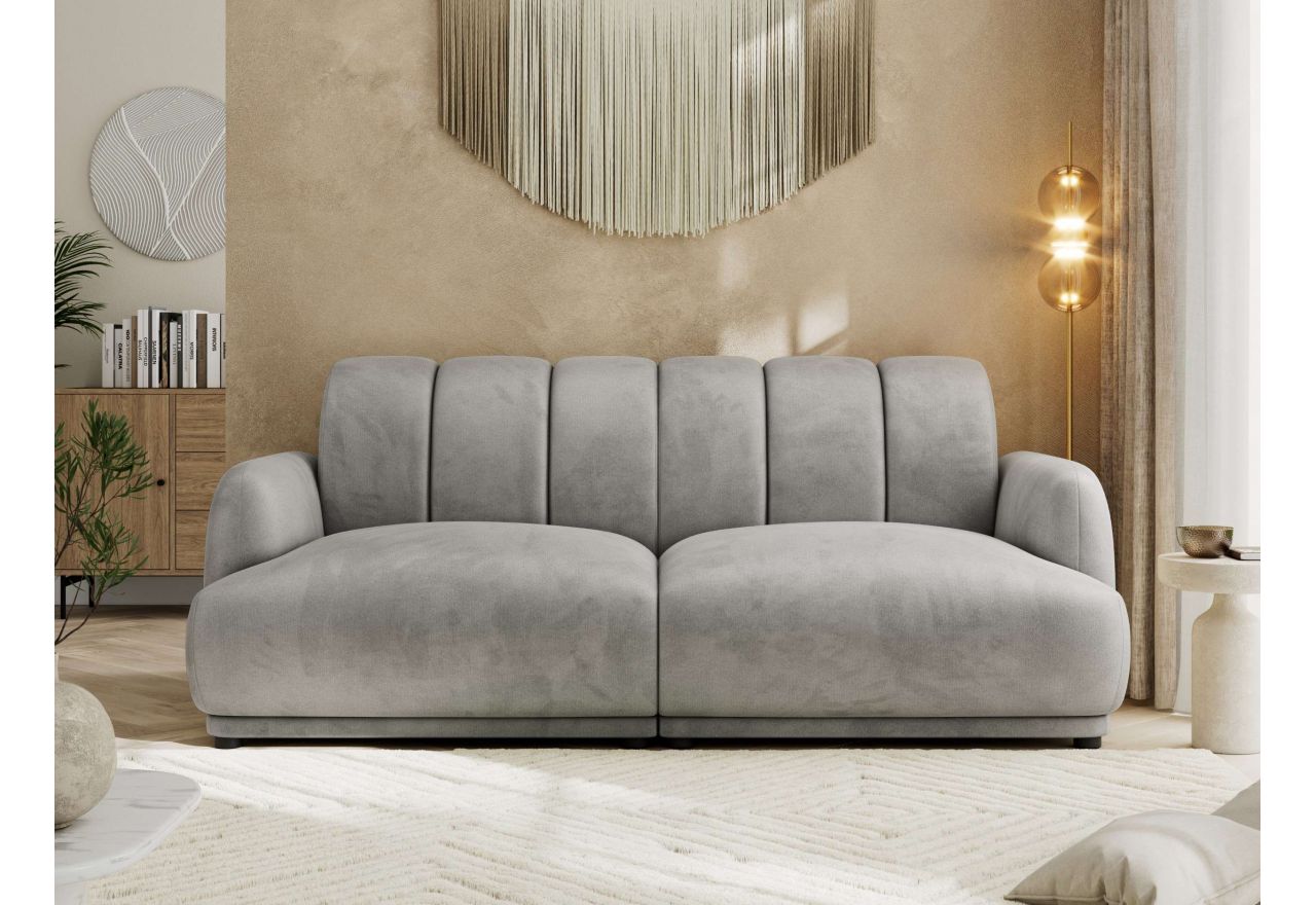 Sofa GERRA - jasnoszary, welwet