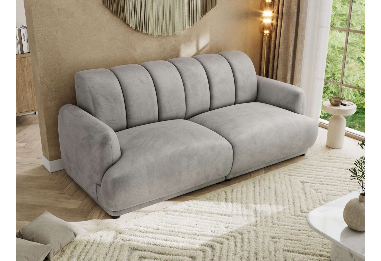 Sofa GERRA - jasnoszary, welwet