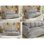 Sofa GERRA - jasnoszary, welwet