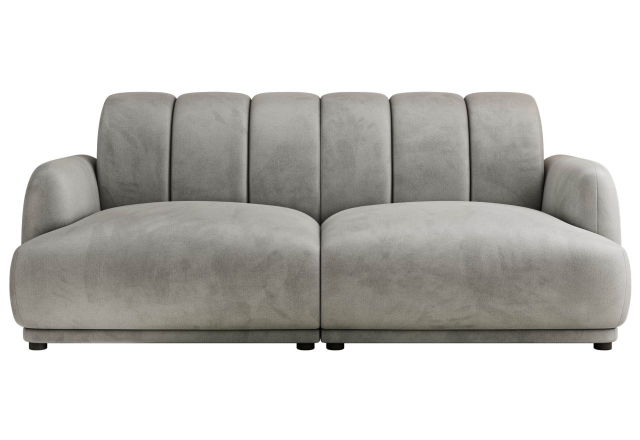 Sofa GERRA - jasnoszary, welwet