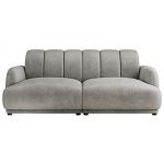 Sofa GERRA - jasnoszary, welwet