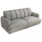 Sofa GERRA - jasnoszary, welwet